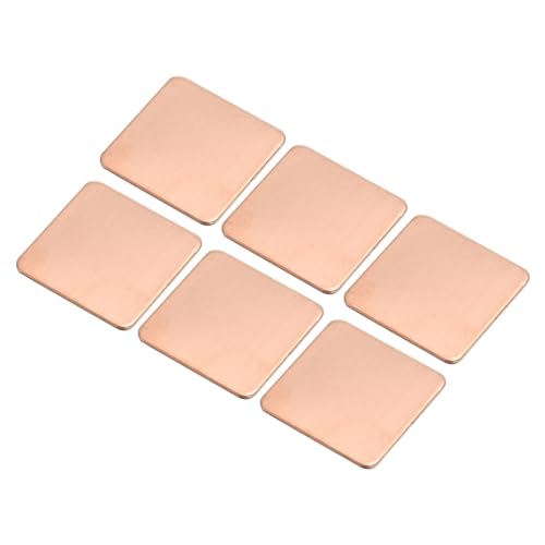 MECCANIXITY Heatsink Copper Pad Shim 20mm x 20mm x 0.8mm Thermal Conductive Heat Sink for Electronic Chip Cooling Pack of 6 - size: 20mm x 20mm x 0.8mm