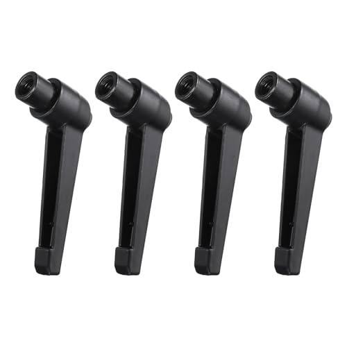 uxcell 4pcs Clamping Lever Adjustable Handles M8 Metric Female Thread Level Handle Hand Knobs Quick Release Black for Lathe Machinery - size: M8
