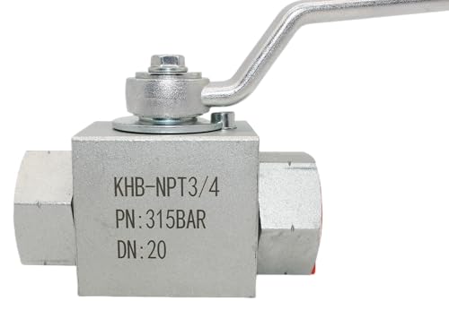 High Pressure Hydraulic Ball Valve KHB 3/4'' NPT, Shut-Off 2 Way Ball Valve, 3/4 Inch Hydraulic Valve 5000 PSI - size: KHB 3/4NPT(2 Way)