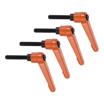 uxcell Clamping Lever Handles for Lathe, M6x32mm Male Thread Orange 4Pcs - size: M6x32mm