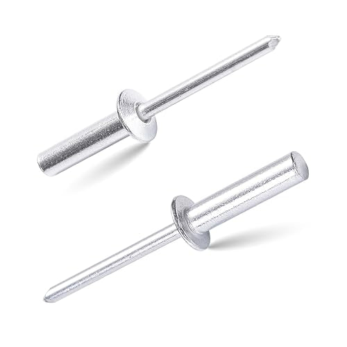 50Pcs Closed End Blind Rivets, 3/16" x3/8" - All Aluminum Dome Head Sealed Pop Rivets (4.8x10mm) - color: All Aluminum, size: 3/16"x3/8"(4.8x10mm)