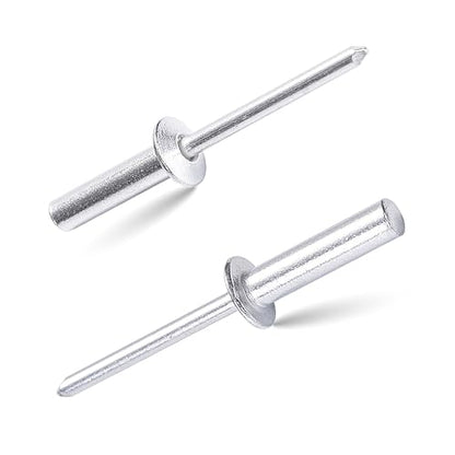 50Pcs Closed End Blind Rivets, 3/16" x3/8" - All Aluminum Dome Head Sealed Pop Rivets (4.8x10mm) - color: All Aluminum, size: 3/16"x3/8"(4.8x10mm)