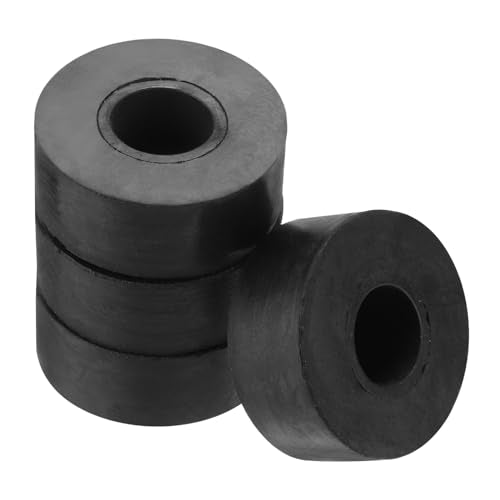 PATIKIL Vibration Isolation Washer 1" OD 0.4" ID 0.4" Thick, 4 Pack Rubber Round Anti Mechanical Damping Feet Pads, Black - size: 25x10x10mm