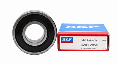2PACK SKF Brand Bearings 6203-2RSH 17X40X12MM Double Rubber Seal Bearings