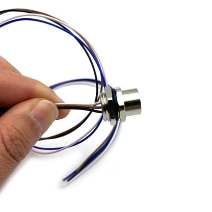 2Pcs M12 4 Pin A Code Female Connector Cable, IP67 Waterproof Back Mount Cable UnShielded Straight Aviation Socket Electrical Cable Sensor Receptacle 250V 4A (0.5Meter/1.64ft) - size: Female