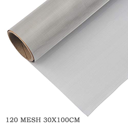 TIMESETL 304 Stainless Steel Woven Wire 120 Mesh - 12"X40" Filter Screen Sheet Filtration Cloth - size: 12"X 40" 120Mesh