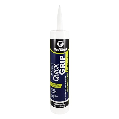 Red Devil 0696 Quick Grip Construction Adhesive, 9 fl oz, White, 1 Pack - size: 1 Pack