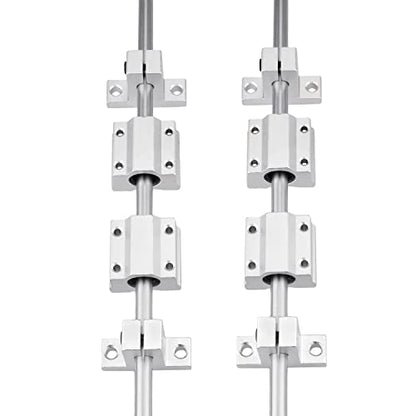 [16pcs/Pack] 300mm T8 Lead Screw Kit,2x300mm Linear Motion Rod Shaft Guide,4pcs Linear Slide Blocks, 4pcs SK8 Shaft Support for 3D Printer and DIY CNC Machine (300mm, Set) - size: 300mm