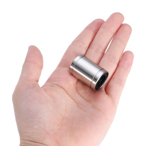 uxcell 4Pcs LM12UU Linear Bearing 12mm Bore 20mm OD 29mm Length Linear Ball Bearings Nickel Plated Surface Double Side Rubber Sealed Bearing Steel for CNC Machine 3D Printer - size: LM12UU