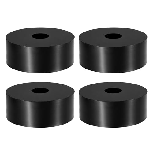 Multi Purpose Rubber Spacer, 12mm ID x 50 OD x 20mm T Neoprene Round Anti-Vibration Isolation Pads Bushings Spacer Washer Fit for HVAC Bolts Car Accessories (4 Pcs) - size: 12mm ID x 50 OD x 20mm T
