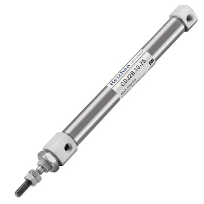 Heschen Stainless Steel Slim Air Pneumatic Cylinder, CDJ2B 10-75, M5 Port, 10mm Bore, 75mm Stroke, Double Acting Single Rod - size: 75mm Stroke