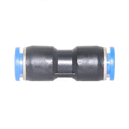 Beduan Push to Connect Fitting, 5/32" Tube OD Pneumatic Quick Adapter Tubing Air Hose Line Pipe Fitting (Pack of 12) - size: 4mm (12Pcs)