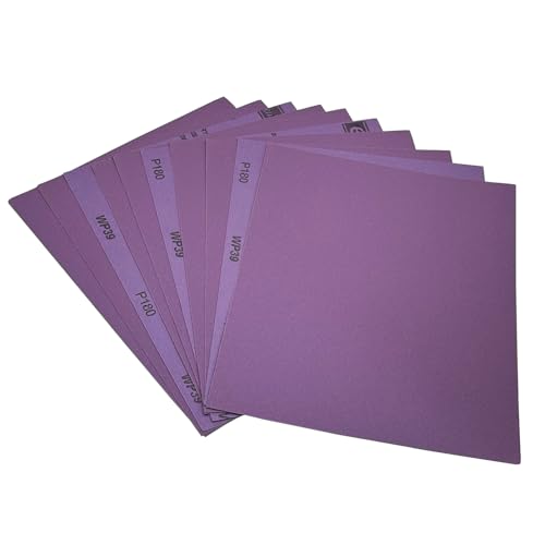 180 Grit Wet Dry Sandpaper, 10pcs 9 x 11 Inch Sanding Sheets - style: Grit 180