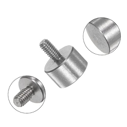 HARFINGTON 2pcs Flat Contact Points 8mm Dia 5mm Length M2.5 Thread 303 Stainless Steel for Dial Digital Indicator Depth Gauge Thickness Gauge - size: 8mmx5mm