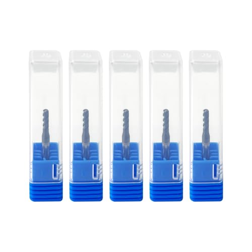 5Pcs 3/32" Carbide Ball Nose End Mills, ALTiN Coated, 4 Flute - size: 3/32 in