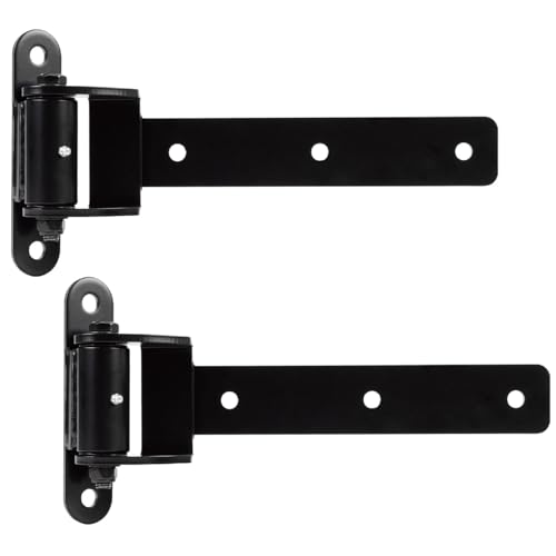 Heavy Duty Bolt on Weld on Cranked Roller Bearing 13" Strap Hinges for Large Heavy Wooden Metal Fence Gate Garage Door Up to 1100 Pounds, Big Size 180° Rotation Lubricate Hinge (2 Packs)