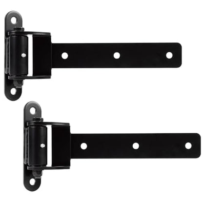 Heavy Duty Bolt on Weld on Cranked Roller Bearing 13" Strap Hinges for Large Heavy Wooden Metal Fence Gate Garage Door Up to 1100 Pounds, Big Size 180° Rotation Lubricate Hinge (2 Packs)