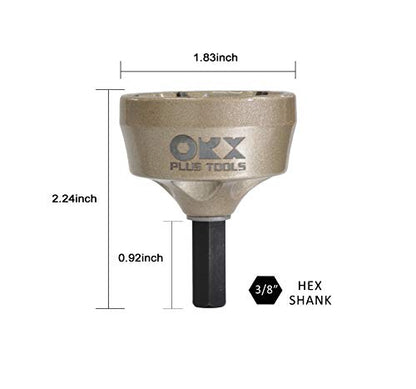 ORXPLUS Tools Tungsten Carbide Deburring Chamfer Tool 1/2"-1-3/8"(13-35mm) - size: Deburring Drill Bit 13mm-35mm