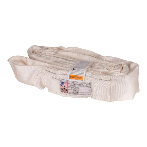 Flexi-Grip White 6 ft Endless Round Sling, 16,800 lb. Vertical Capacity, Heavy Duty Lifting Sling, USA Made - color: 06 White - Vertical Capacity 16,800 lbs, size: 6FT