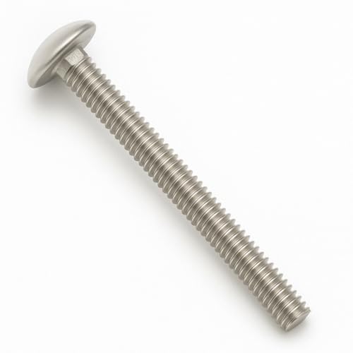 IMScrews 5/16"-18 x 3-1/4" Carriage Bolts, Round Head & Square Neck, Full Thread, 304 (18-8) Stainless Steel, Pack of 20 - size: 5/16"-18 x 3-1/4"