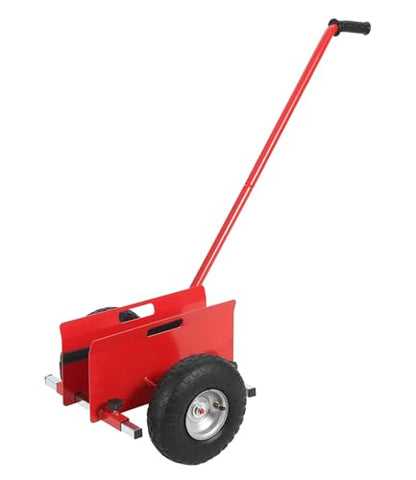 Garvee Panel Dolly with Extended Handle, 660 LBS Capacity, Heavy Duty Drywall Cart with 10" Solid Rubber Wheels, Panel Cart for Sheetrock Plywood & Doors Transport - color: Red