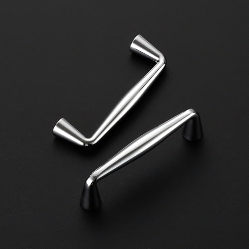 Ravinte Polished Chrome Cabinet Handles Solid Handles,3 Inch,5 Pack - color: Polished Chrome, size: 3 Inches Hole Center
