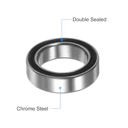 uxcell 10pcs 6700-2RS Miniature Deep Groove Ball Bearings 10x15x4mm Black Rubber Sealed Bearings for TRX4 1/10 RC Cars Trucks, 3D Printer, P6 (ABEC 3) - color: Black, size: 10x15x4mm