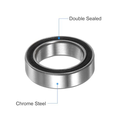 uxcell 10pcs 6700-2RS Miniature Deep Groove Ball Bearings 10x15x4mm Black Rubber Sealed Bearings for TRX4 1/10 RC Cars Trucks, 3D Printer, P6 (ABEC 3) - color: Black, size: 10x15x4mm