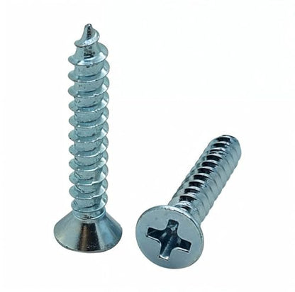 BCP Fasteners 100 Qty #8 x 1" Flat Head Zinc Coated Phillips Head Wood Screws (BCP9) - size: #8 x 1"