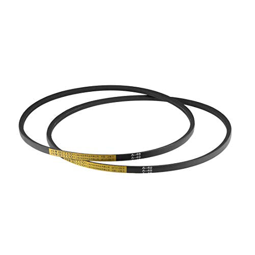 uxcell A40 Drive V-Belts 40" Pitch Length 13mm Width 8mm Thick JIS Standard A-Section Rubber Drive Transmission Belt 2pcs - size: 40"