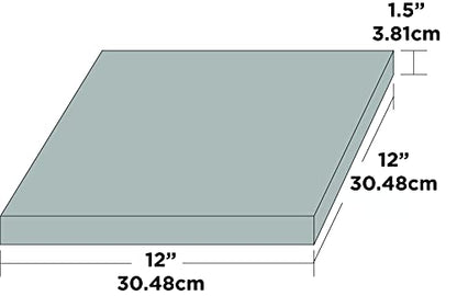 Sorbothane Vibration Damping Sheet Stock (70 Duro, 1.5 x 12 x12in) - size: 1.5 x 12 x12in