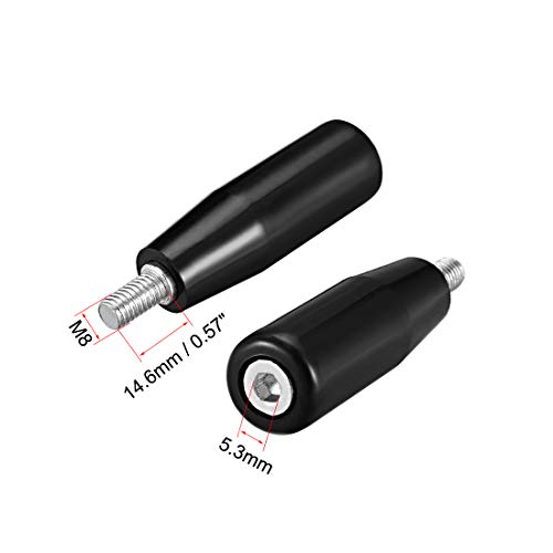 uxcell Revolving Handwheel Machine Handle M8 Male Threaded Stem for Milling Machinery 60mm Handle Dia - size: M8 x 62mm