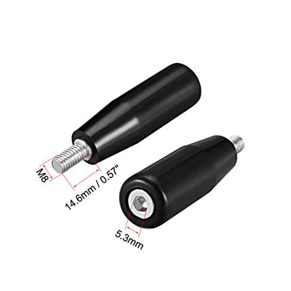 uxcell Revolving Handwheel Machine Handle M8 Male Threaded Stem for Milling Machinery 60mm Handle Dia - size: M8 x 62mm