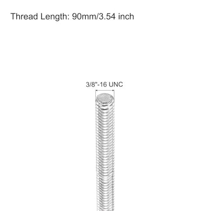 MECCANIXITY Fully Threaded Rod 3/8"-16 UNC Thread Pitch 304 Stainless Steel Right Hand Threaded Rods Bar Studs,3.54 inch 4 Pack - size: 3/8"-16 UNC x 3.54 inch