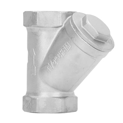 Y Strainer 1 1/2in 304 Stainless Steel Y Type Strainer Y Strainer Valve for Water Oil Gas Thread Pipe