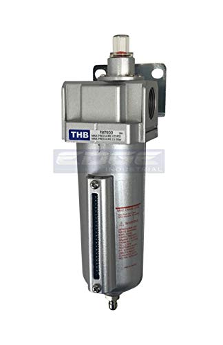 HEAVY DUTY INDUSTRIAL GRADE COALESCING FILTER WITH 0.01u MICRON ELEMENT, 5oz - 11oz METAL BOWL, REMOVES 99.98% MOISTURE, VAPOR AND OIL FROM COMPRESSED AIR LINES, (1/2" NPT, 5oz BOWL) - style: 1/2" NPT, 5oz BOWL