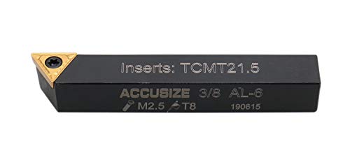Accusize Indexable Turning Tool, 3/8 in, 2380-5062 - size: 3/8 inch