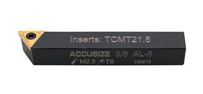 Accusize Indexable Turning Tool, 3/8 in, 2380-5062 - size: 3/8 inch