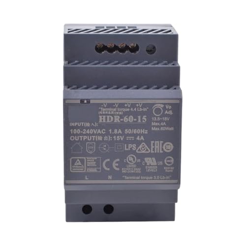 HDR-60-15 15V 4A 60W DIN Rail Power Supply for Industrial Control