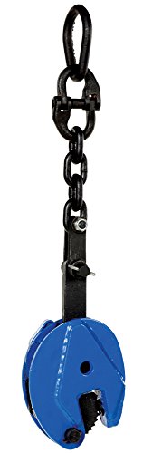 Vestil CPC-10 Steel Vertical Plate Clamp with Chain 4 In. x 1-31/32 In. x 16-7/8 In. 1000 Lb. Capacity Blue