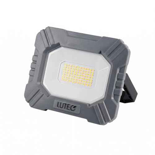LUTEC 3500LM LED Work Light, Rechargeable Magnetic Work Lights with Stand, Portable 5000K Flood Light for Car Repair, Fishing, Camping, Emergency, Hiking, 3 Modes - color: Gray, size: 1 Pack