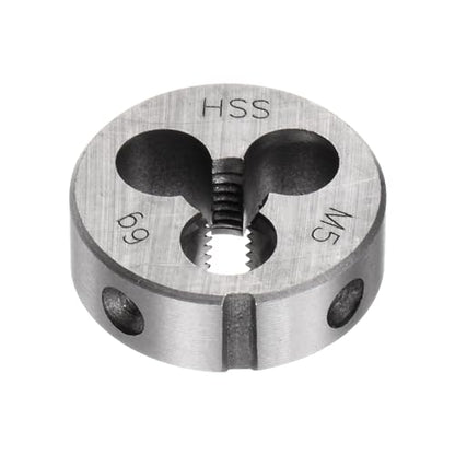 uxcell Round Threading Dies, Metric M5 x 0.8 Thread (Right Hand), High Speed Steel (HSS) Screw Cutting Die Repair Tool - size: M5 x 0.8