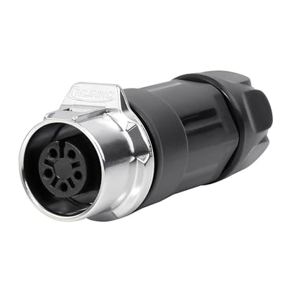 CNLINKO LP-12 5 Pin Connector IP68 Waterproof Circular Electrical Plug for Outdoor Equipment Solar Industrial Machinery DC 12V M12 2-8 Pin Male Plug and Female Plug (5-Pin) - size: 5-Pin, style: Metal-reinforced Kit