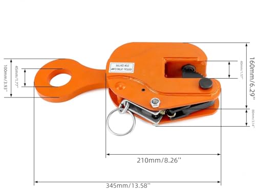 Vertical Steel Plate Lifting Clamp Sheet Metal Lifting Clamp