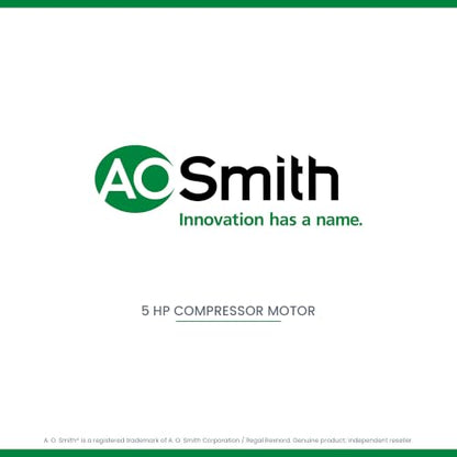 A.O. Smith AC motors B813 5 HP, 3450 RPM, 230 Volts, 22 Amps, 56HZ Frame, 1 Service Factor, CWLE Rotation, 7/8-Inch by 2.31-Inch Flat Shaft Compressor Motor