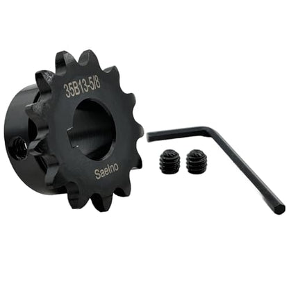 #35 Roller Chain Sprocket Type B 5/8 inch Bore 13 Tooth, Hardened Antirust 1045 Steel Drive Sprockets 35B13-5/8