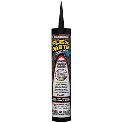 Flex Paste Rubberized Waterproof Sealant Paste, Black, Cartridge, 1-Pack - color: Black, size: Cartridge