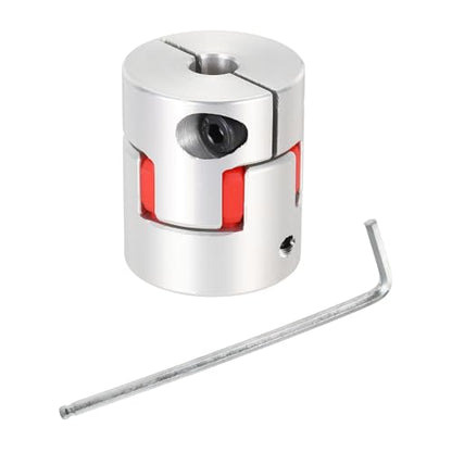 MECCANIXITY 5mm-8mm Aluminium Plum Flexible Shaft Coupling w Hex Wrench - size: 5mm to 8mm