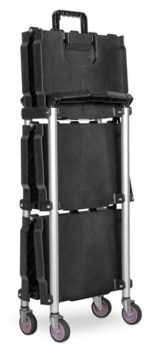 WEN Compact Foldable Service Utility Cart, Three Tier with 165-Pound Capacity (73065) - size: Foldable Cart
