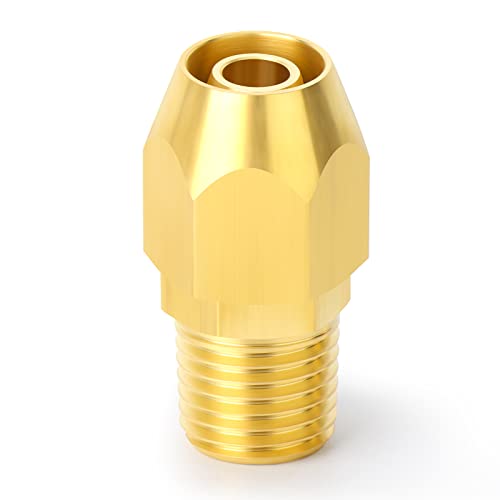 GASHER 10PCS Brass Pneumatic Replacement Fitting, Reusable Hose End Repair Fitting 3/8" Barb（Suitable for 3/8" ID，1/2" OD air hose) x 1/4" NPT Rigid - size: 1/4" NPT × 3/8" Barb (3/8" ID 1/2" OD)